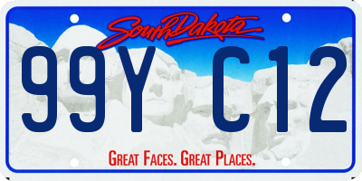 SD license plate 99YC12
