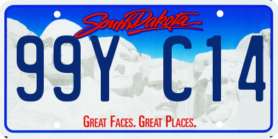 SD license plate 99YC14