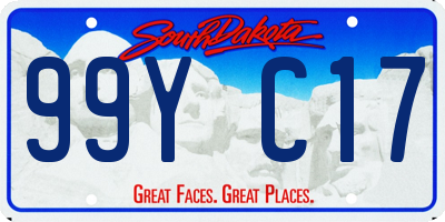 SD license plate 99YC17