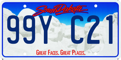 SD license plate 99YC21