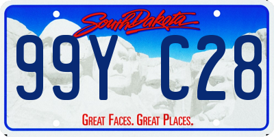 SD license plate 99YC28