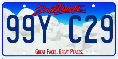SD license plate 99YC29