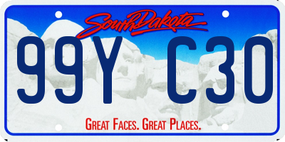 SD license plate 99YC30