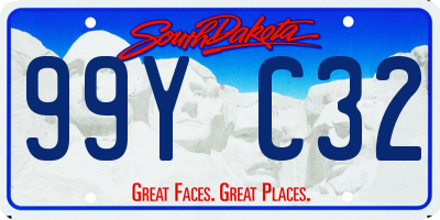 SD license plate 99YC32