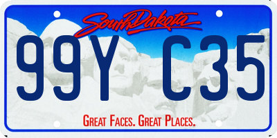 SD license plate 99YC35
