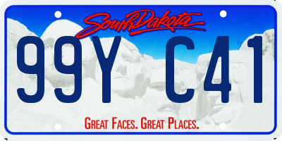 SD license plate 99YC41