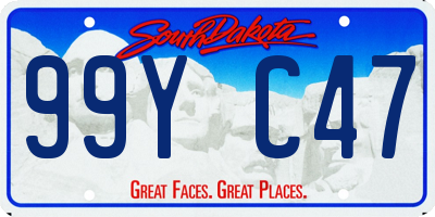 SD license plate 99YC47