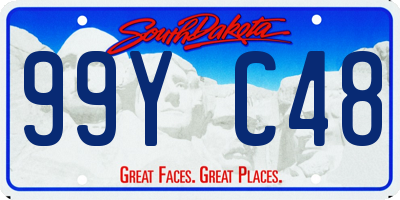 SD license plate 99YC48