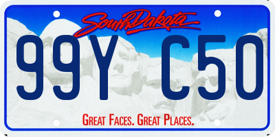 SD license plate 99YC50