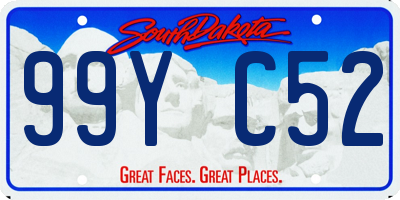 SD license plate 99YC52