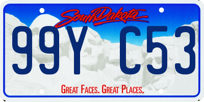 SD license plate 99YC53