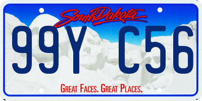SD license plate 99YC56