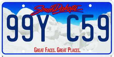 SD license plate 99YC59