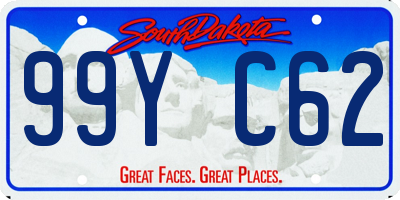 SD license plate 99YC62