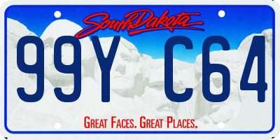 SD license plate 99YC64