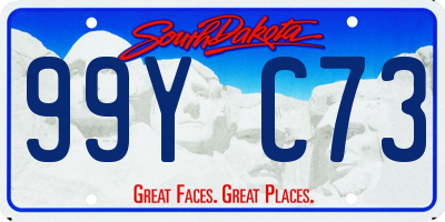 SD license plate 99YC73