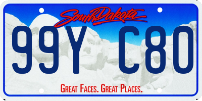 SD license plate 99YC80
