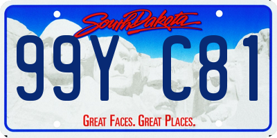 SD license plate 99YC81