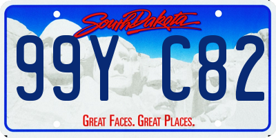 SD license plate 99YC82