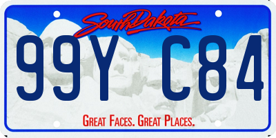 SD license plate 99YC84