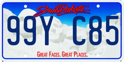 SD license plate 99YC85