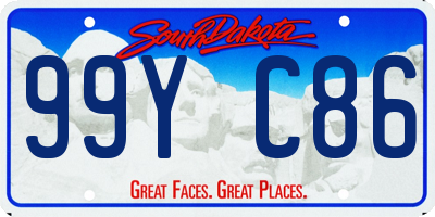 SD license plate 99YC86