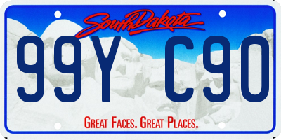 SD license plate 99YC90