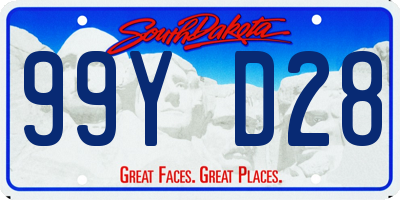 SD license plate 99YD28