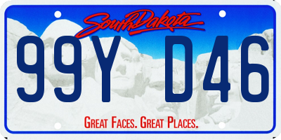 SD license plate 99YD46