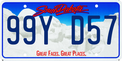 SD license plate 99YD57