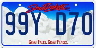 SD license plate 99YD70