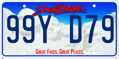 SD license plate 99YD79