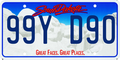 SD license plate 99YD90