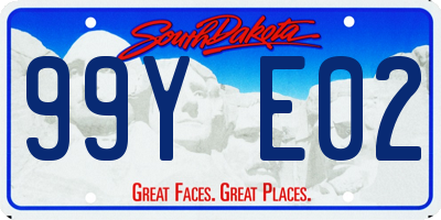 SD license plate 99YE02