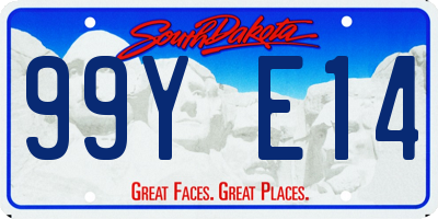 SD license plate 99YE14