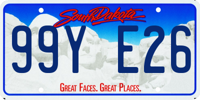 SD license plate 99YE26