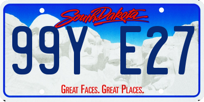 SD license plate 99YE27