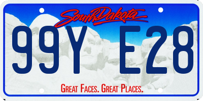 SD license plate 99YE28