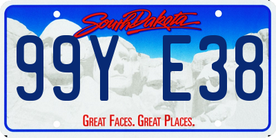 SD license plate 99YE38