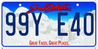 SD license plate 99YE40