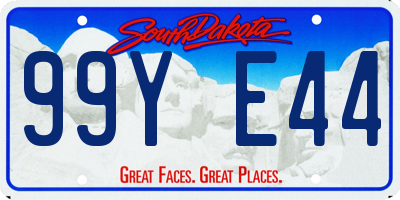 SD license plate 99YE44