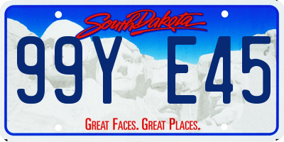 SD license plate 99YE45