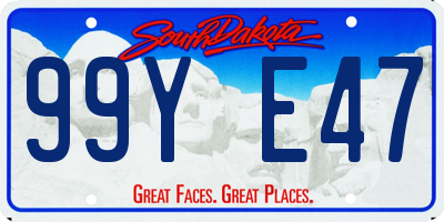 SD license plate 99YE47