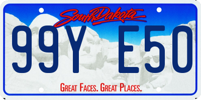 SD license plate 99YE50