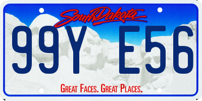 SD license plate 99YE56
