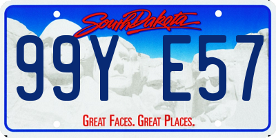 SD license plate 99YE57