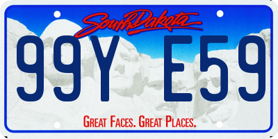 SD license plate 99YE59