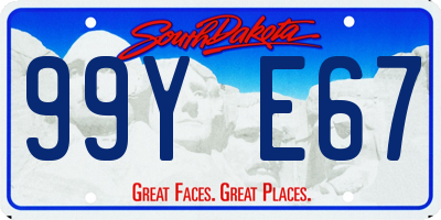 SD license plate 99YE67