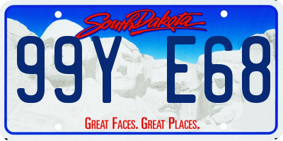 SD license plate 99YE68