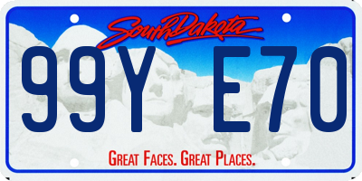 SD license plate 99YE70